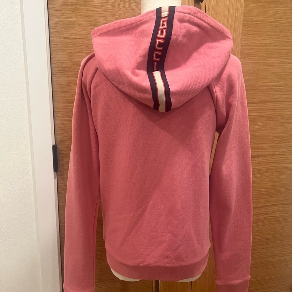 GUCCI | Pink Web Bow | Zip Hoodie | Girls 12 | Women's XS/S - Picture 6 of 15